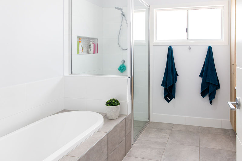 Main bathroom plumbed by Roma Plumbing